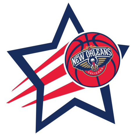 New Orleans Pelicans Basketball Goal Star logo iron on paper